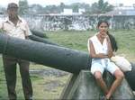 "This cannon was used to defend the first settling (Baracoa) against pirates around 1500-and-something"
